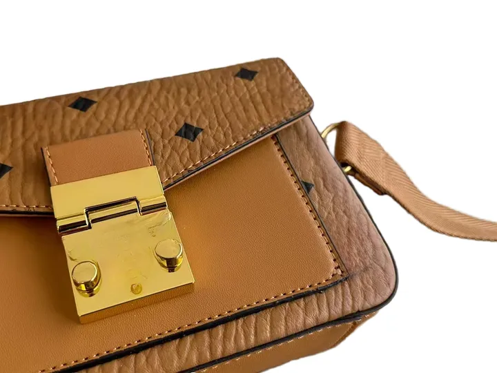 حقيبة كتف صغيرة مربعة - Bags Casual Colour Collision Texture Shoulder Small Square