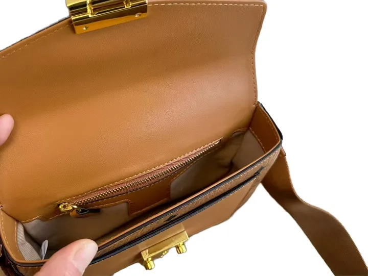 حقيبة كتف صغيرة مربعة - Bags Casual Colour Collision Texture Shoulder Small Square