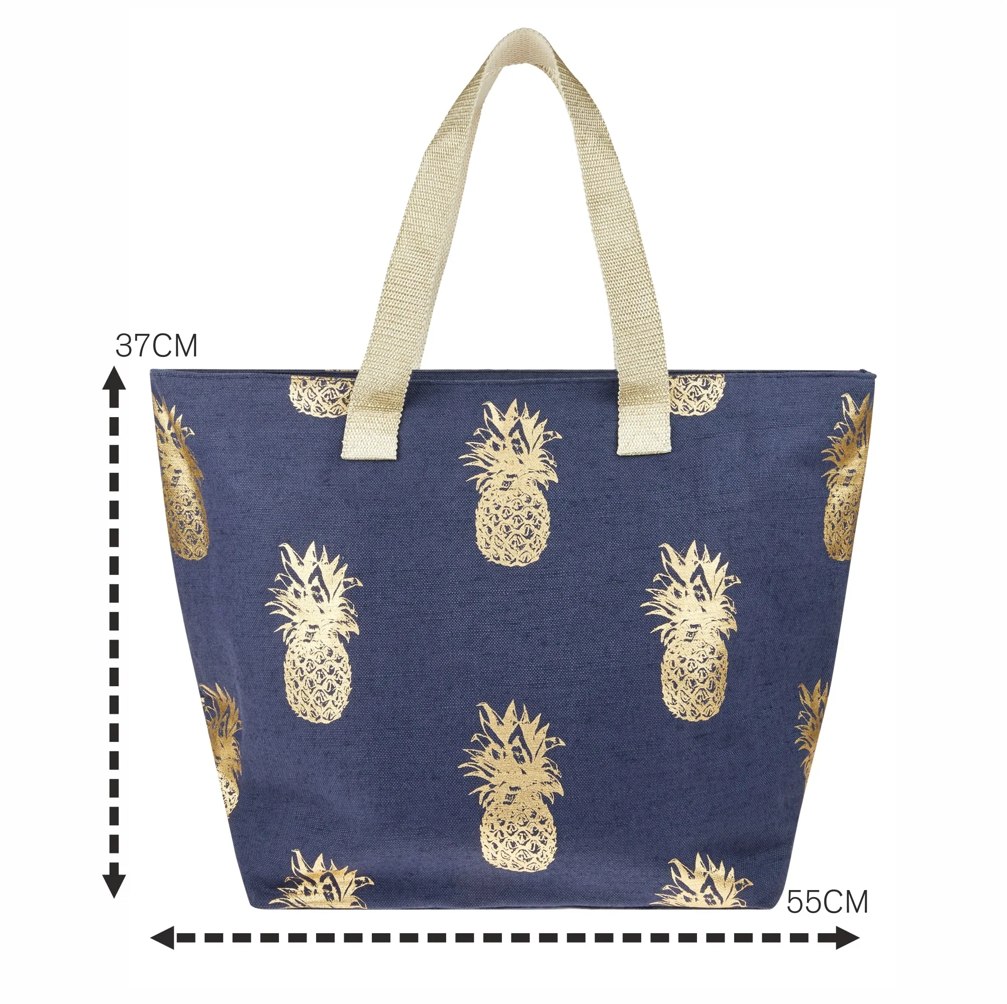 Accessorize London Metallic pineapple print tote bag