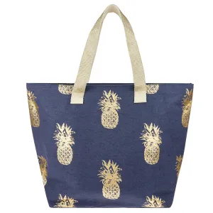 Accessorize London Metallic pineapple print tote bag Accessorize London Metallic pineapple print tote bag