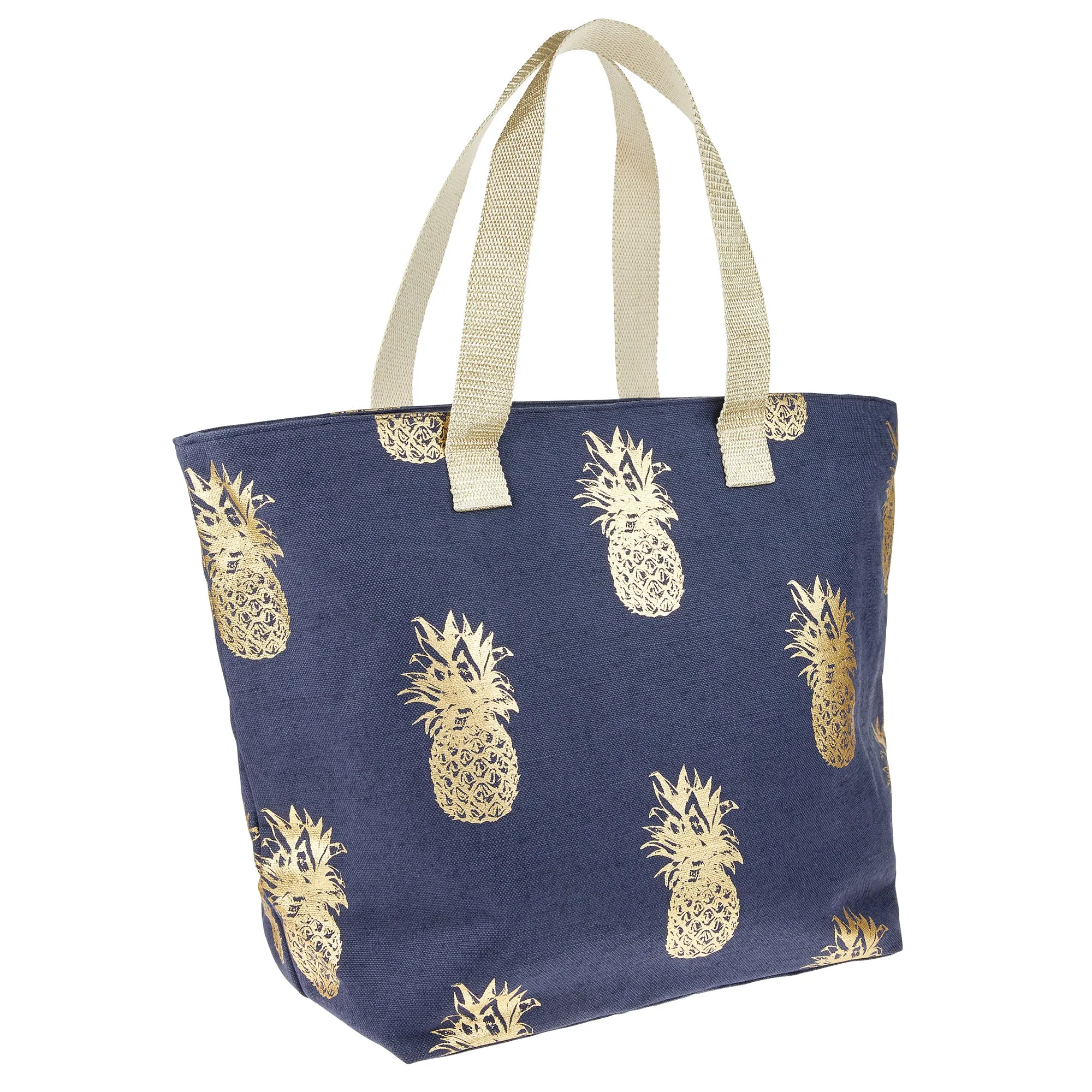 Accessorize London Metallic pineapple print tote bag