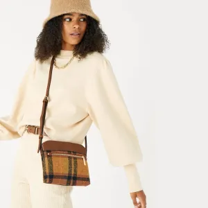 Accessorize London Women's Carrie Check Crossbody Accessorize London Women's Carrie Check Crossbody