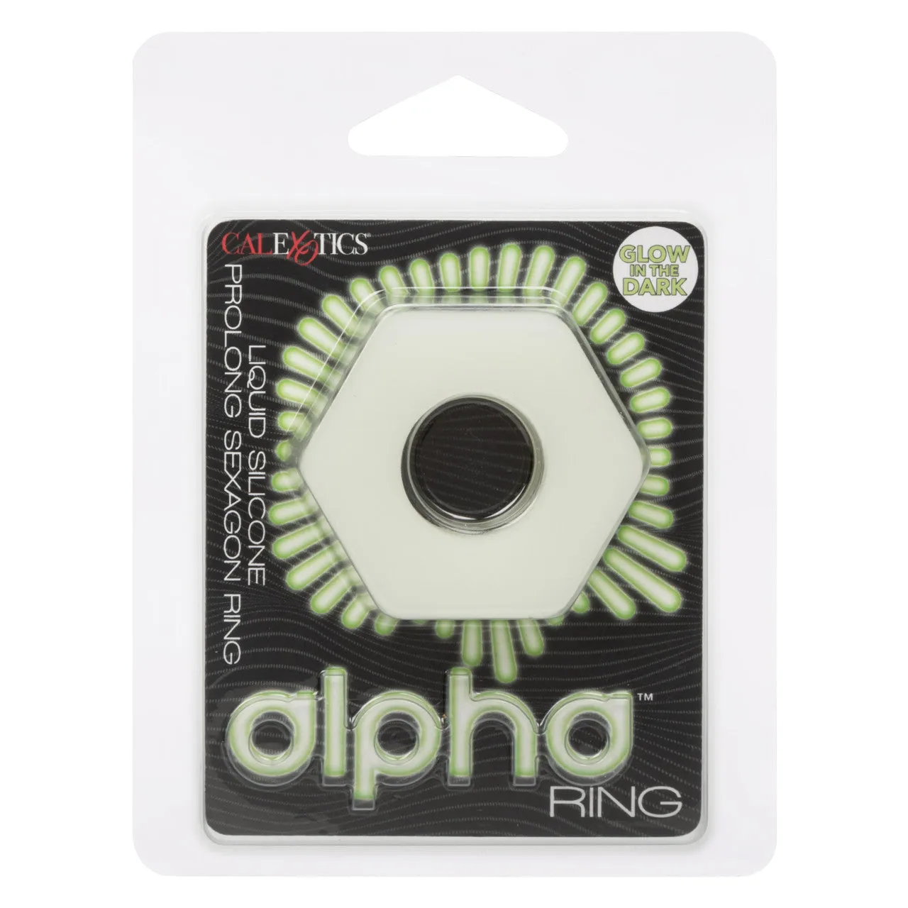 Alpha™ Glow-In-The-Dark Liquid Silicone Prolong Sexagon Ring