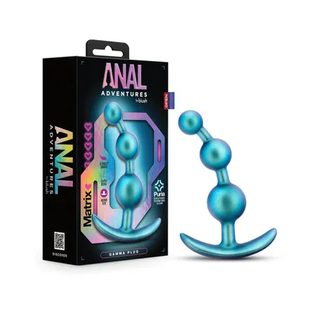 Anal Adventures Matrix Gamma Beaded Plug - Neptune Teal