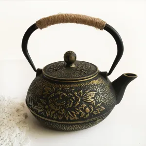 Authentic New Japanese Cast Iron Teapot Set Tetsubin Kettle 800ml Authentic New Japanese Cast Iron Teapot Set Tetsubin Kettle 800ml