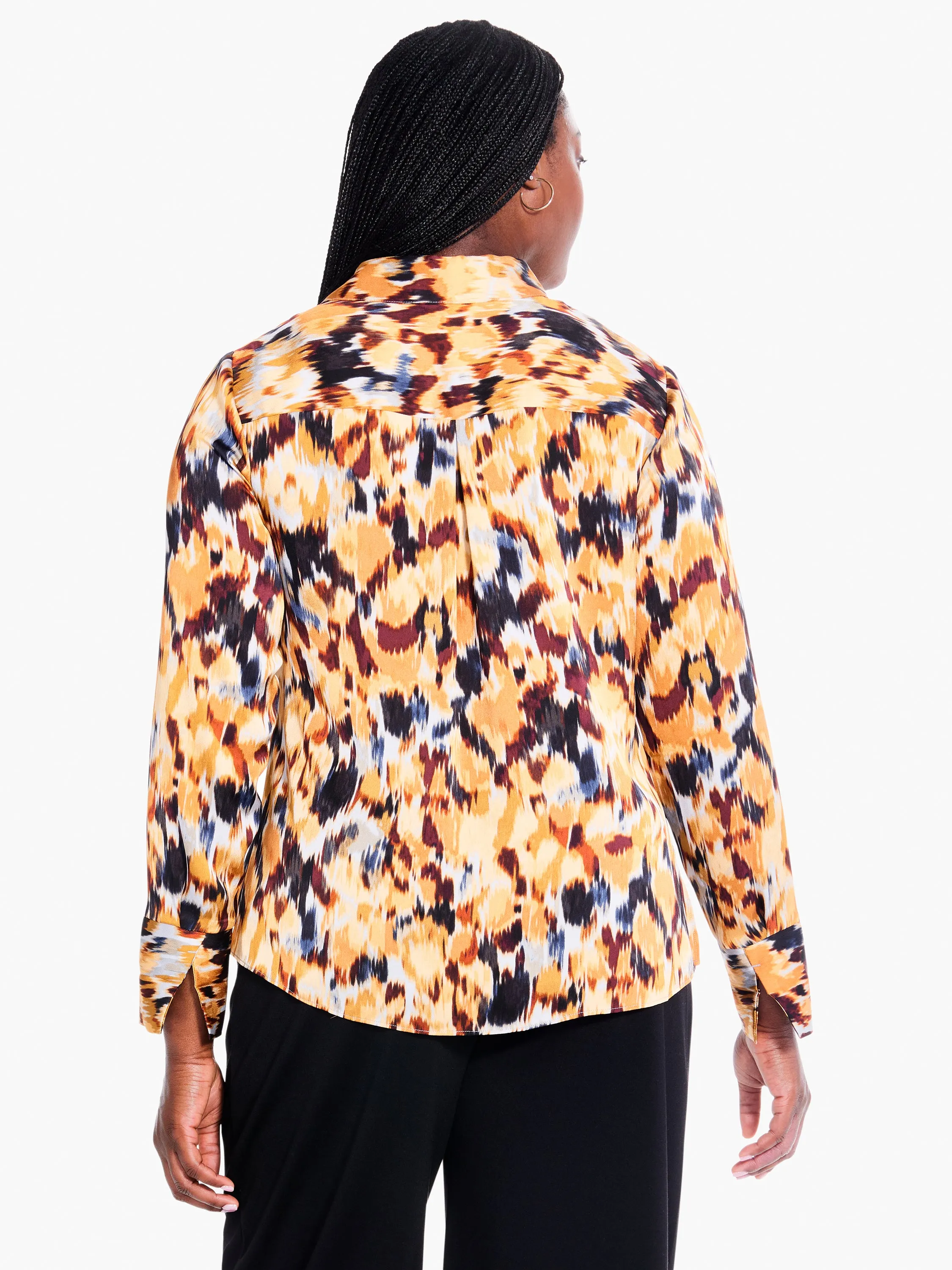 Autumn Ikat Shirt in Yellow Multi