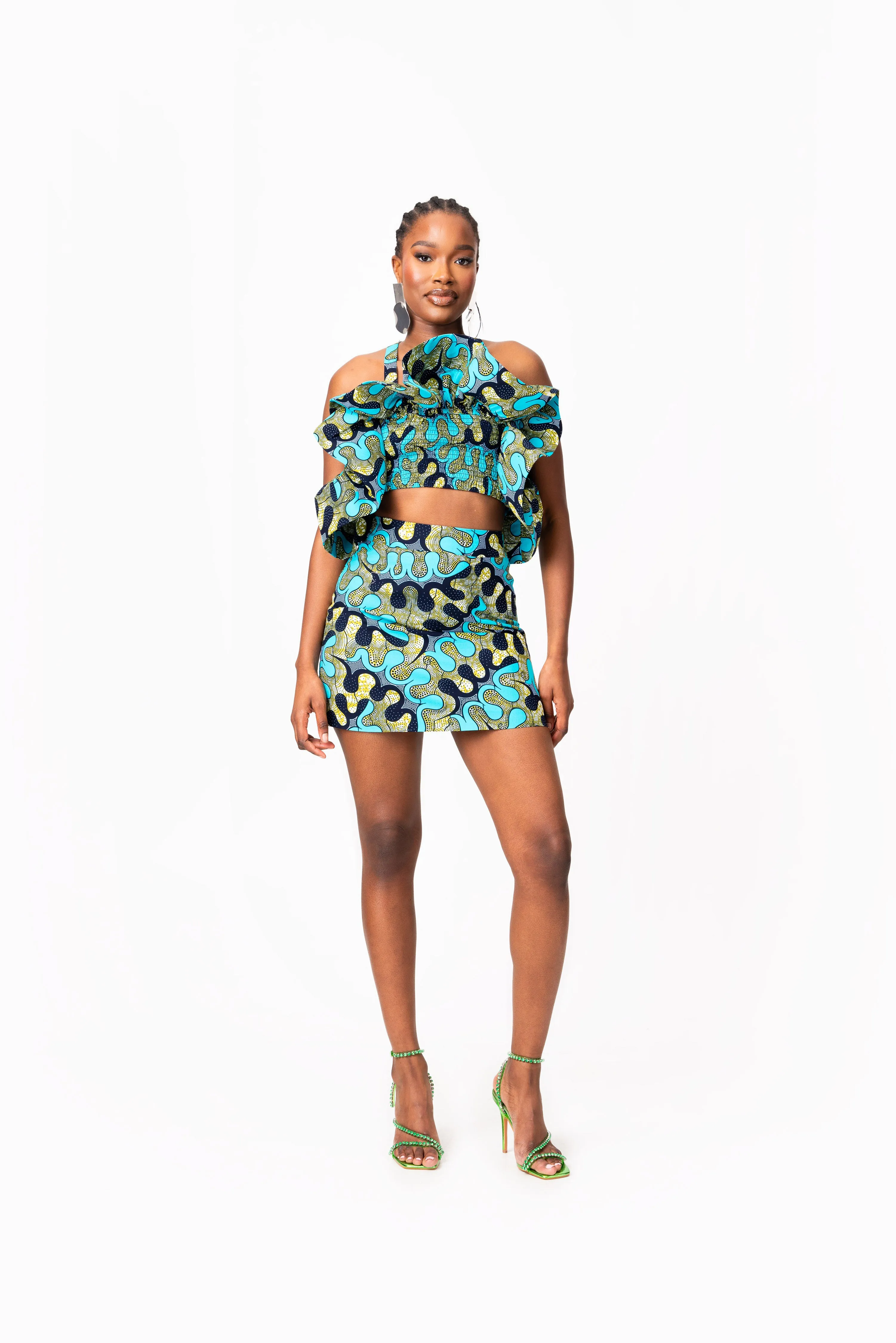 BADE African Print Mini Skirt