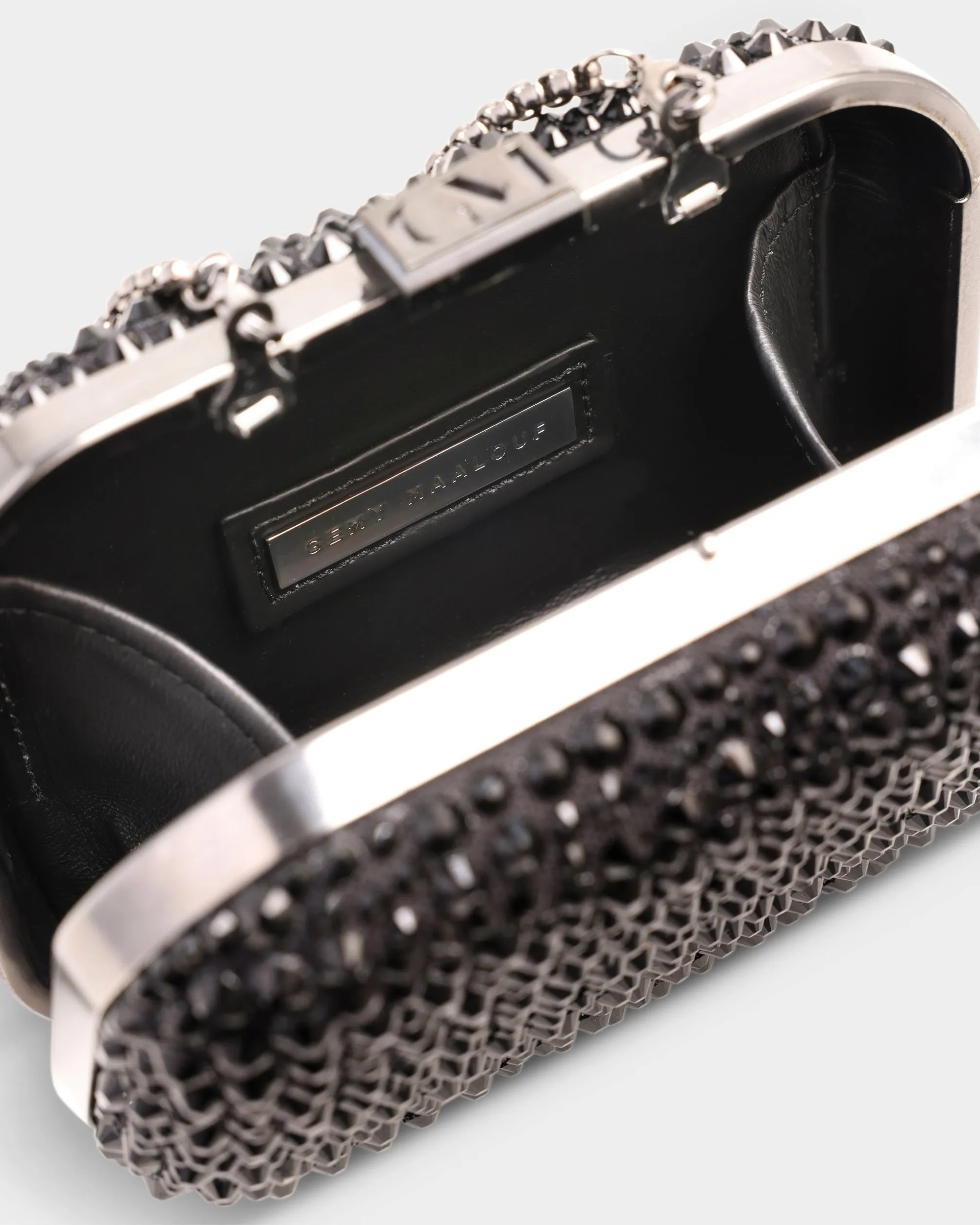 Black Clutch With Rhinestones