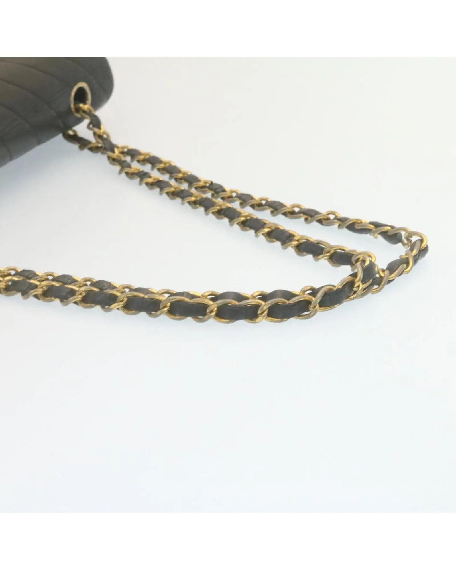 Black Lamb Skin Turn Lock Flap Shoulder Bag with CC Logo - Authentic Mademoiselle Design