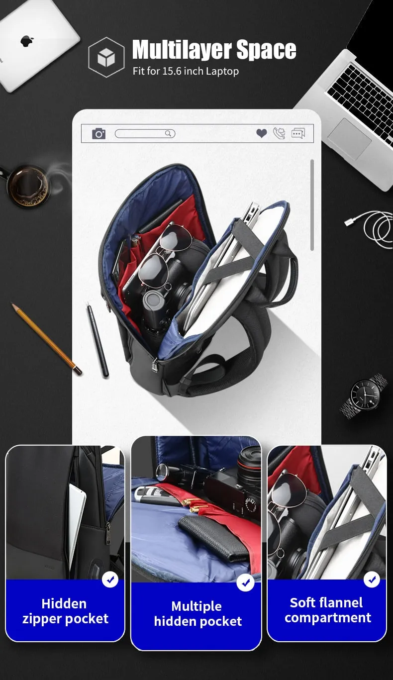 BOPAI Slim Laptop Backpack