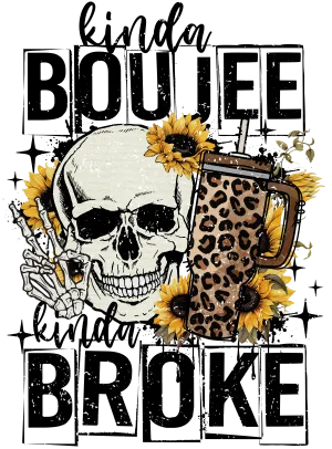 Boujee heat transfer, press and peel, no shirt