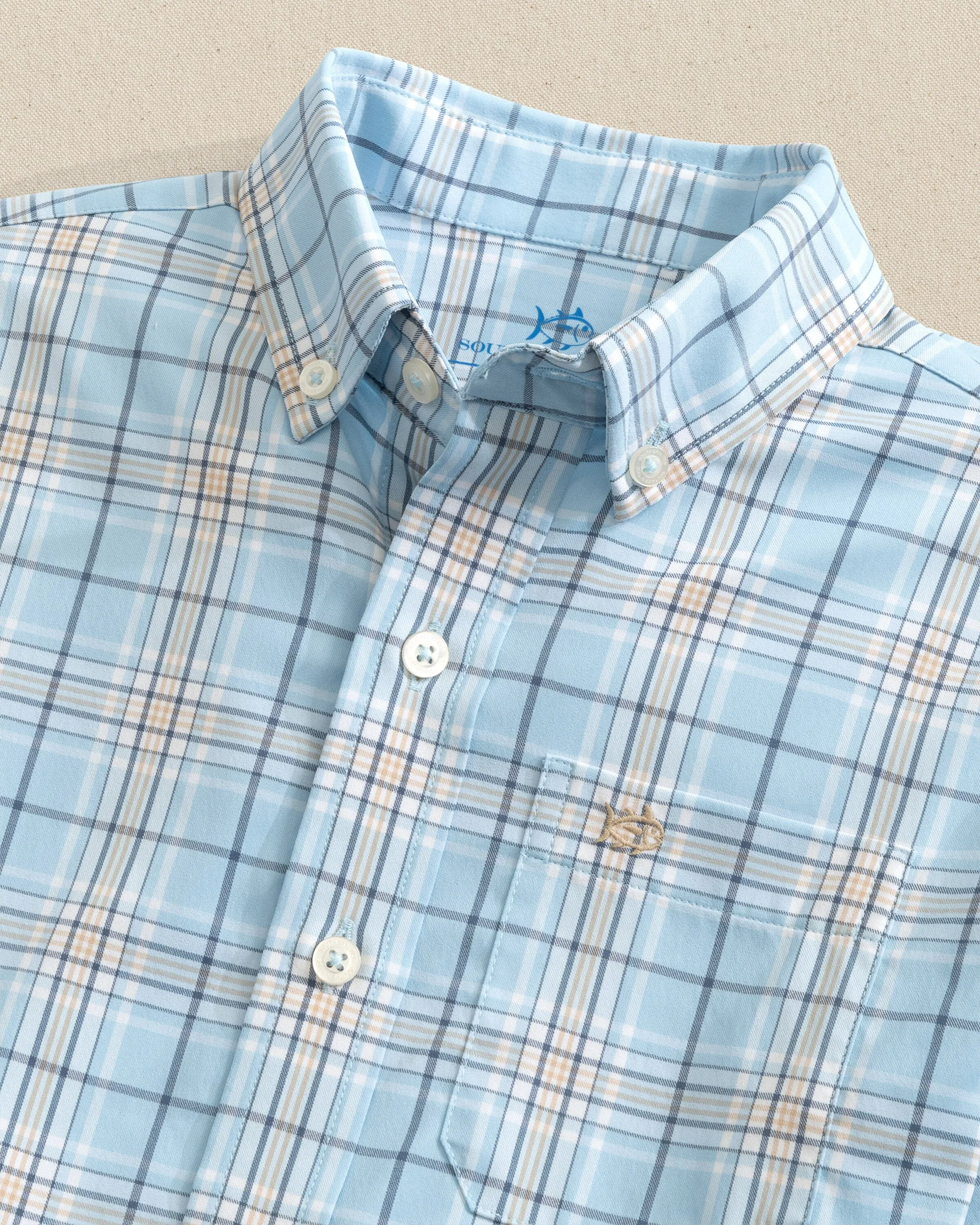 Boys Intercoastal River Point Plaid Sport Shirt