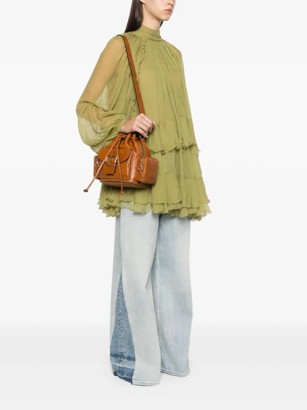 Camera Bucket Bag in Clay Brown