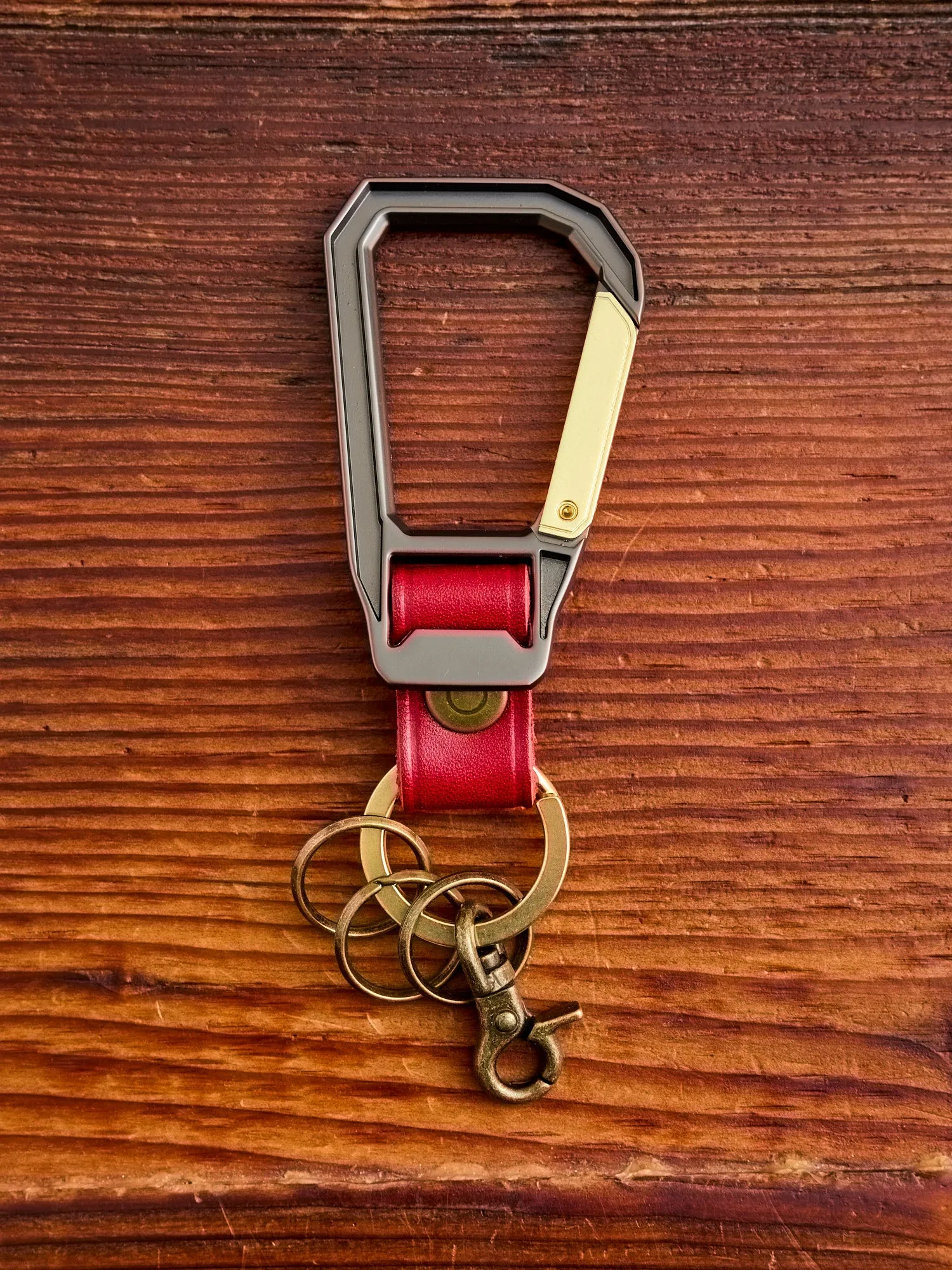 Carabiner Keychain in Red