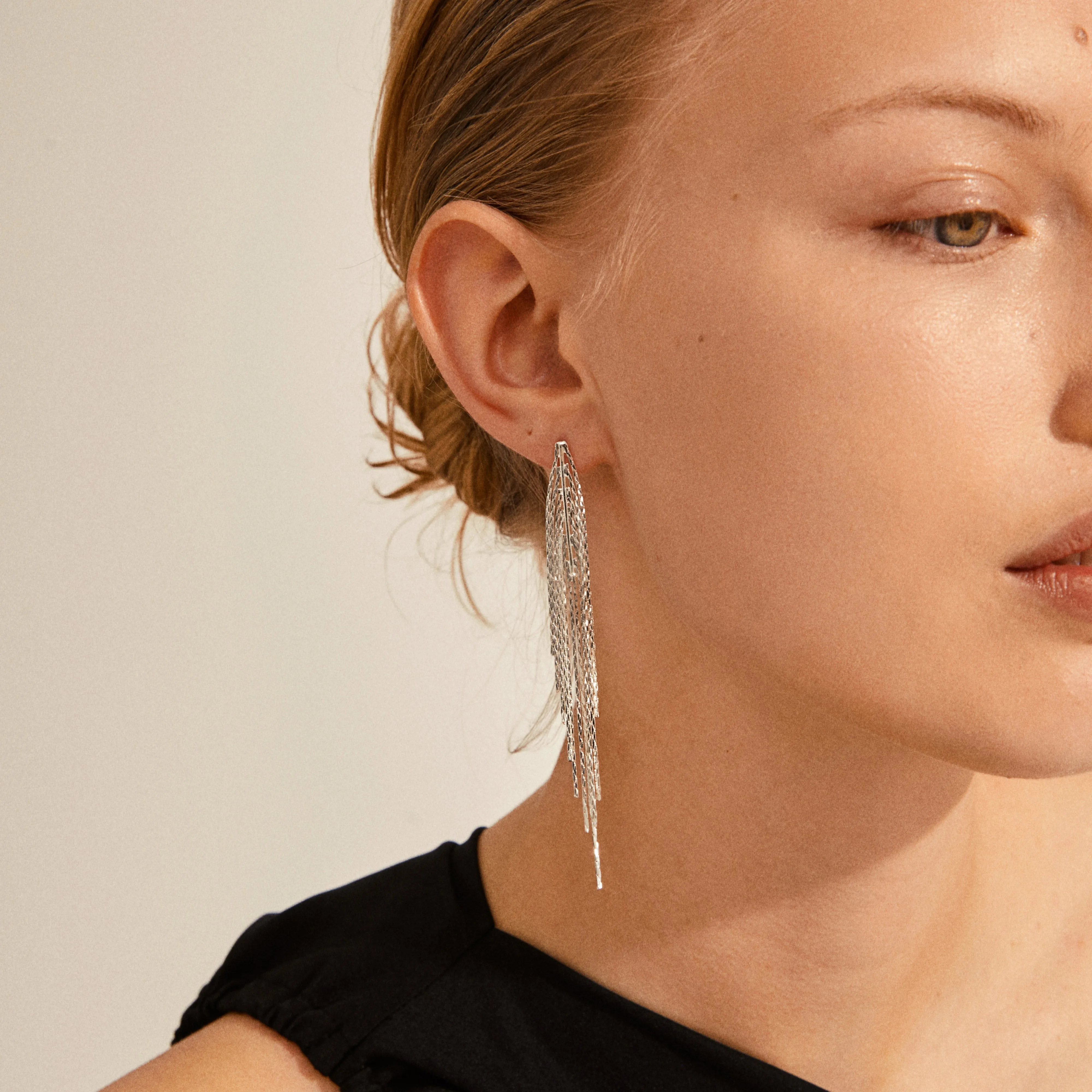 CARMEN waterfall earrings silver-plated