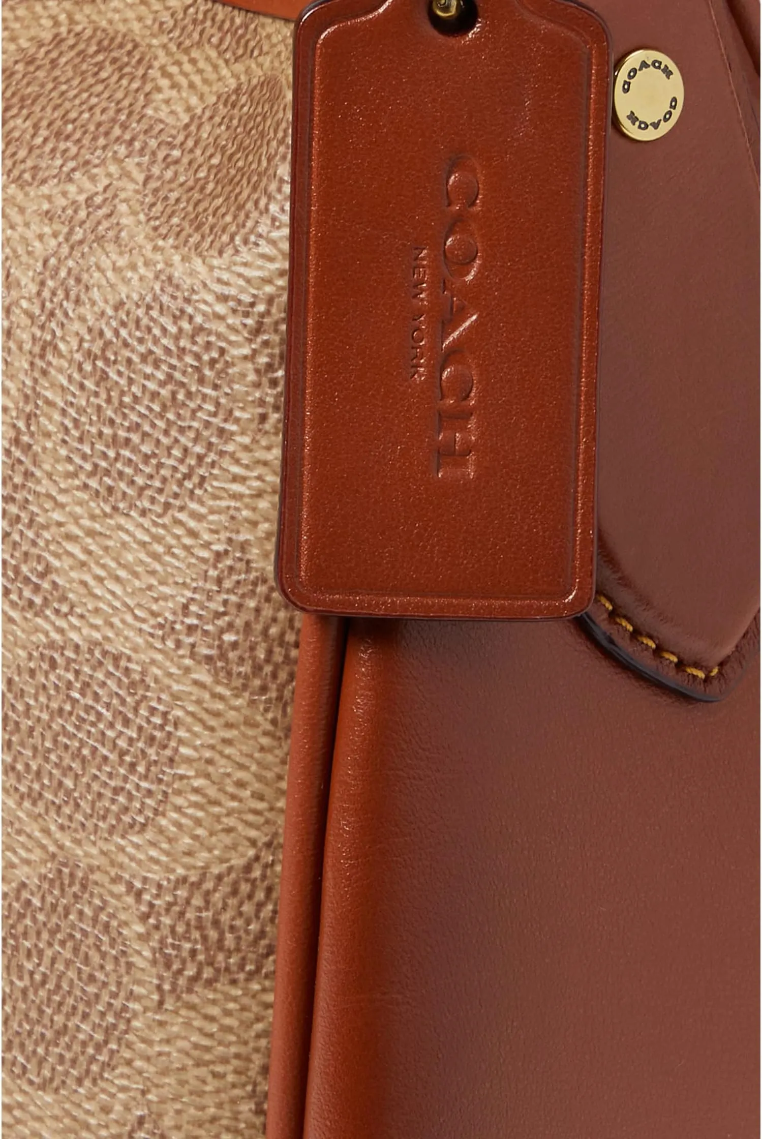 Cary Canvas Crossbody with Signature COACH Coating in Tan Rust