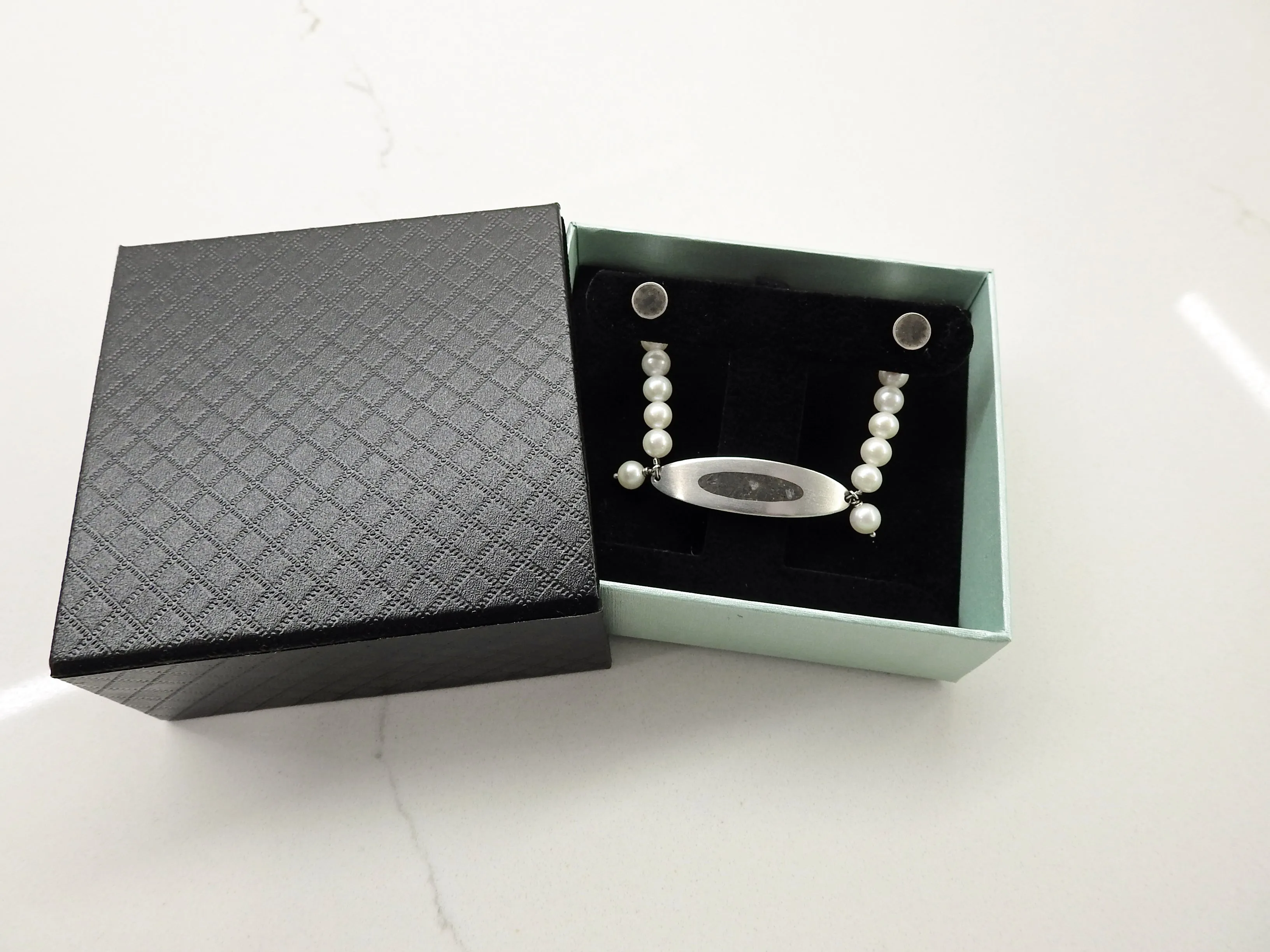 Cave limestone inlay circles