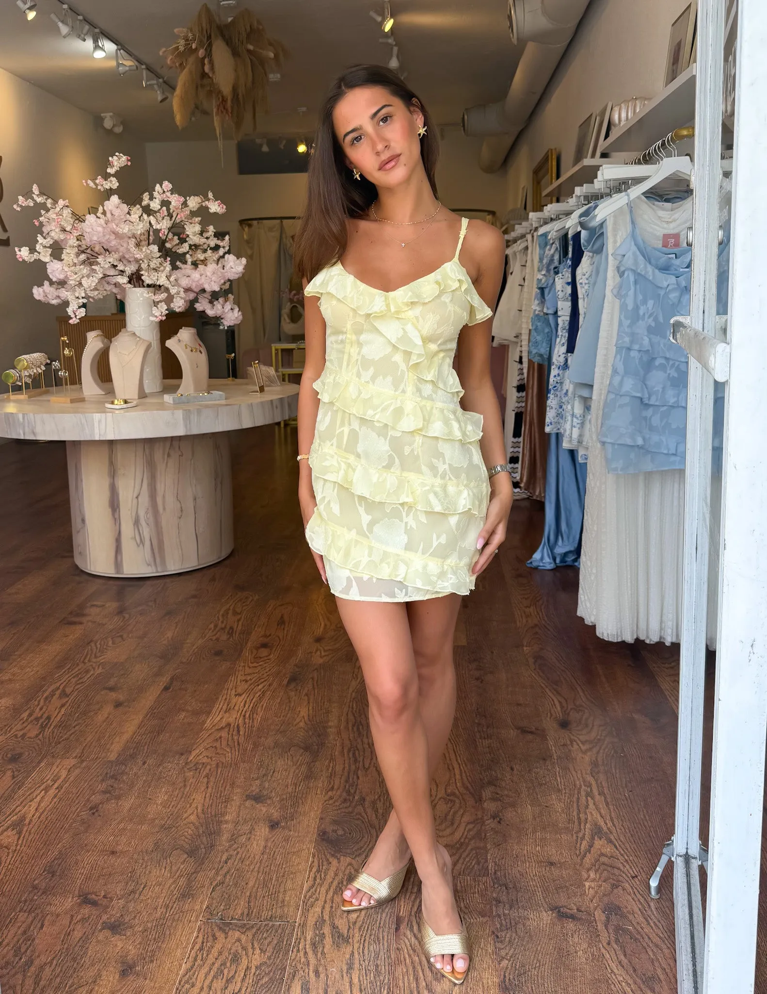 Celine Mini Dress - Yellow