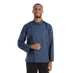 Chef Works Hartford Lightweight Zipper Unisex Chef Jacket Blue XL Chef Works Hartford Lightweight Zipper Unisex Chef Jacket Blue XL