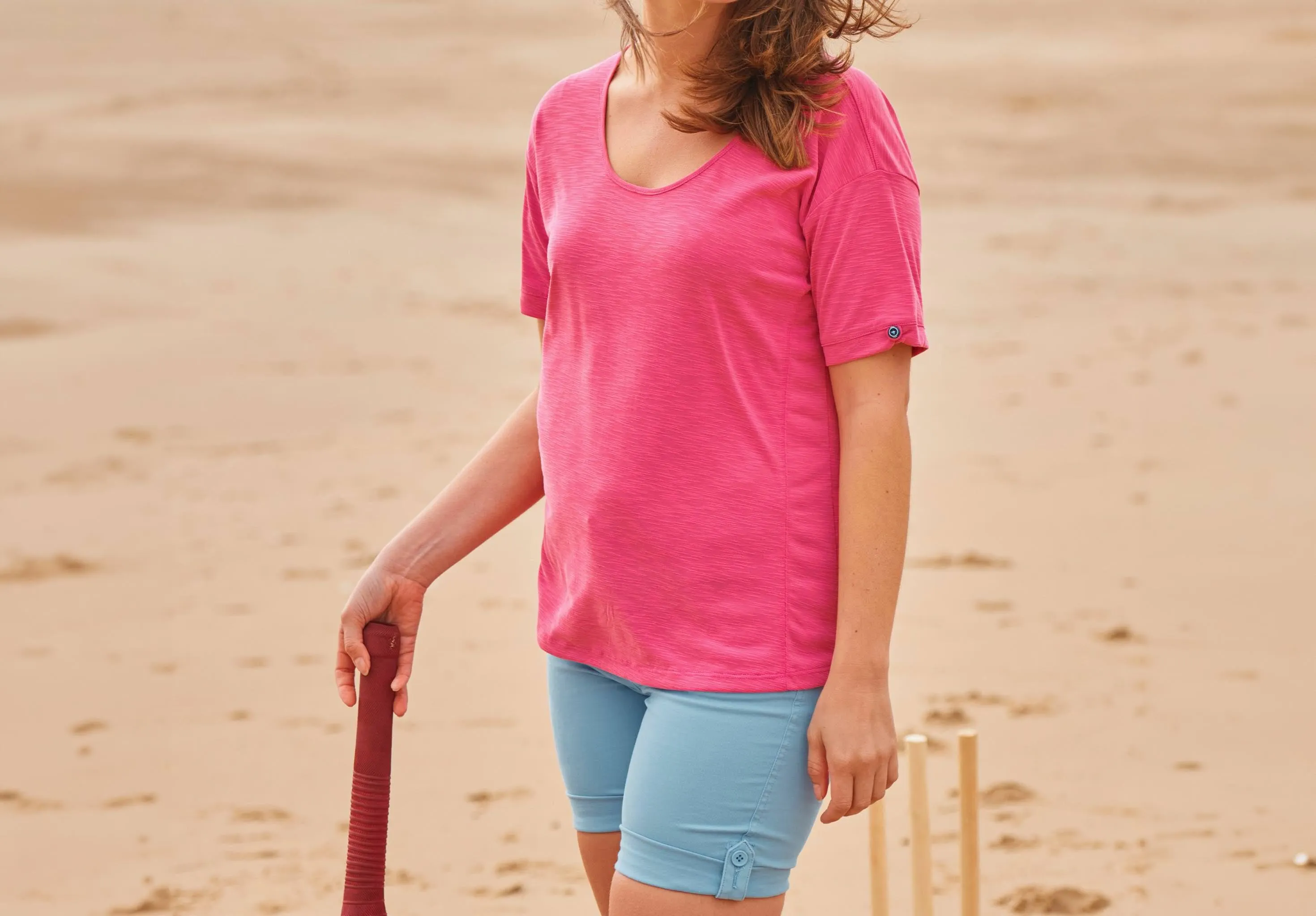 Cloyne Short Sleeved Top - Cerise