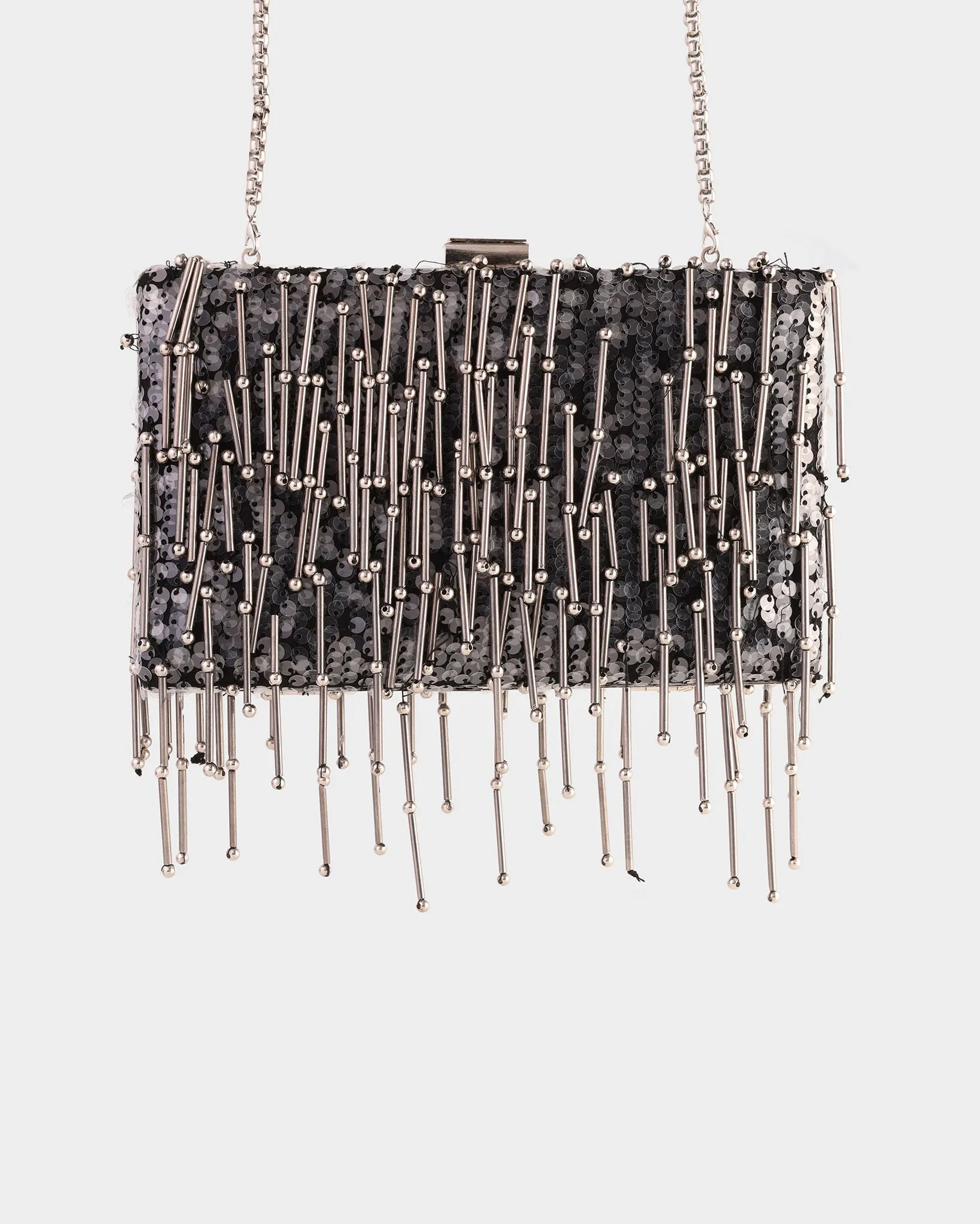 Clutch with Embroidered Sequins