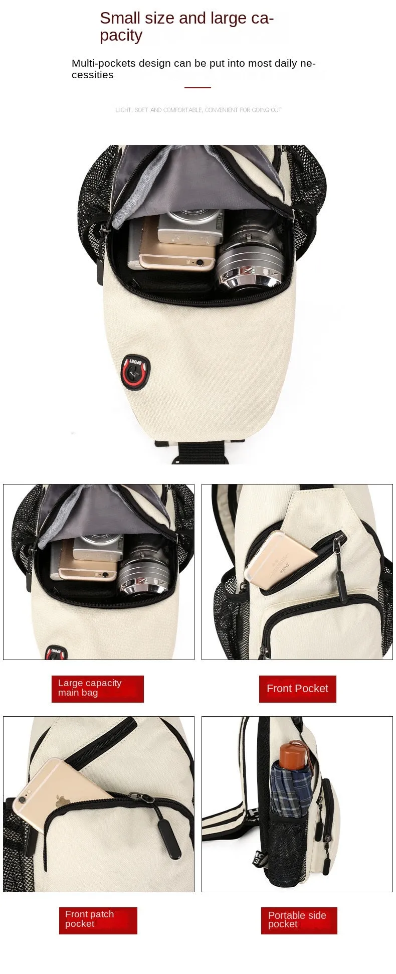 Crossbody Japanese Backpack