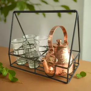 Desi Tea Set with Kettle & Glasses MK Desi Tea Set with Kettle & Glasses MK