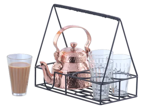Desi Tea Set with Kettle & Glasses MK