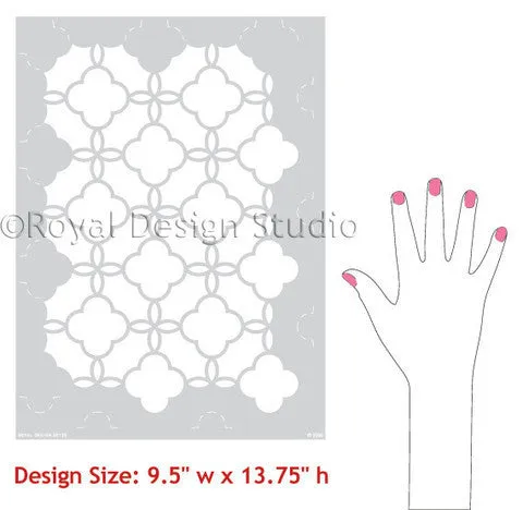Eastern Lattice Furniture Stencil