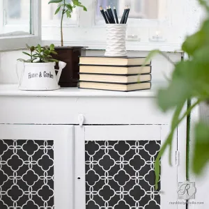 Eastern Lattice Furniture Stencil