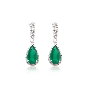 Emerald & Diamond Earrings Emerald & Diamond Earrings