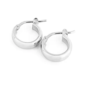 Everyday Huggie Earrings - Elba - Silver Everyday Huggie Earrings - Elba - Silver