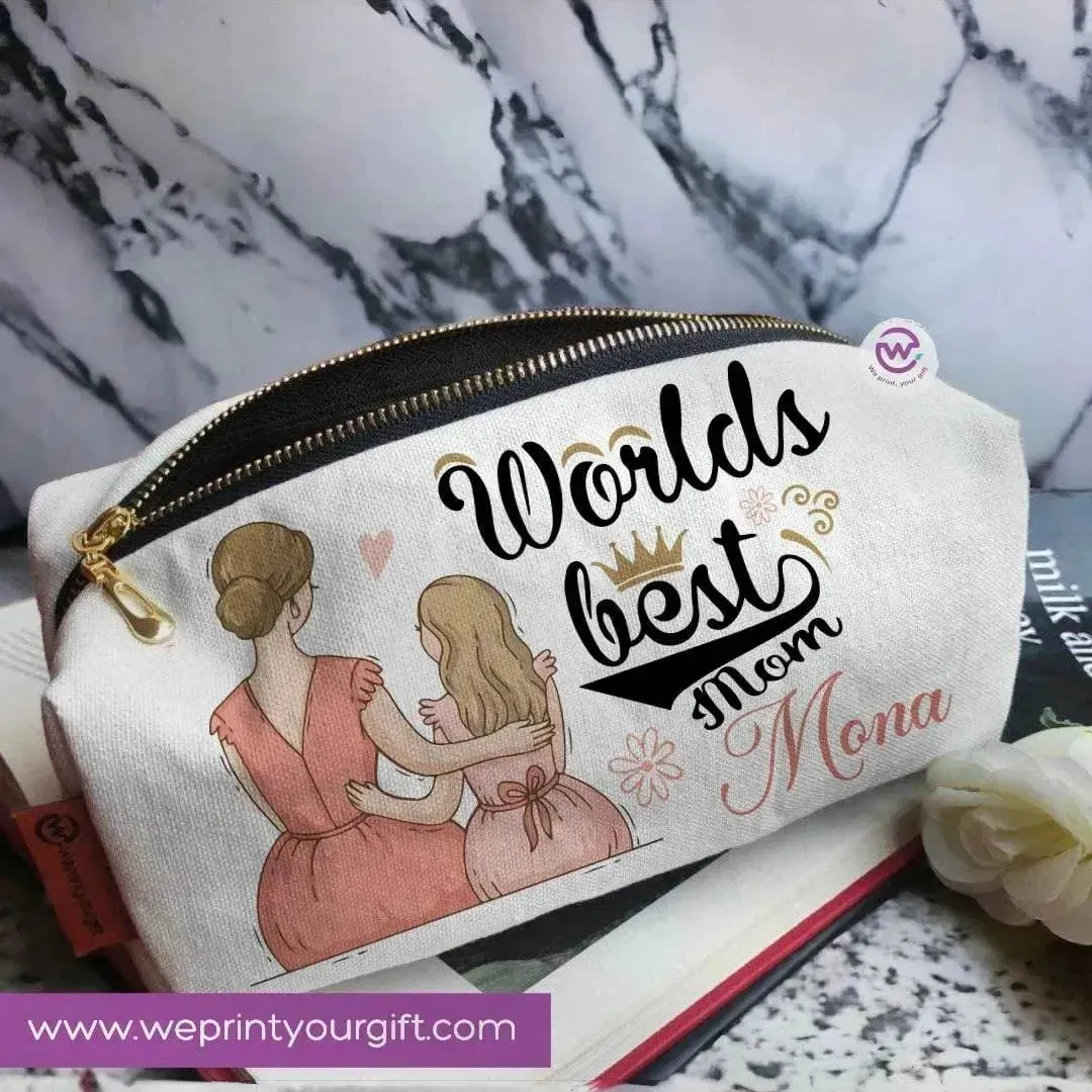 Fabric Boxy Pouch Makeup - Mother's Day