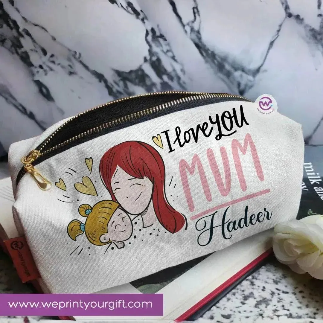 Fabric Boxy Pouch Makeup - Mother's Day