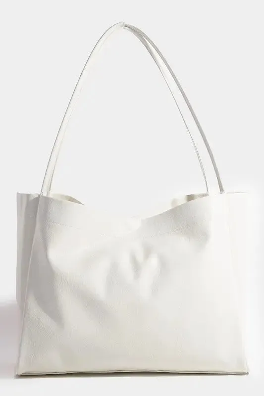 Fame Faux Leather Tote Bag