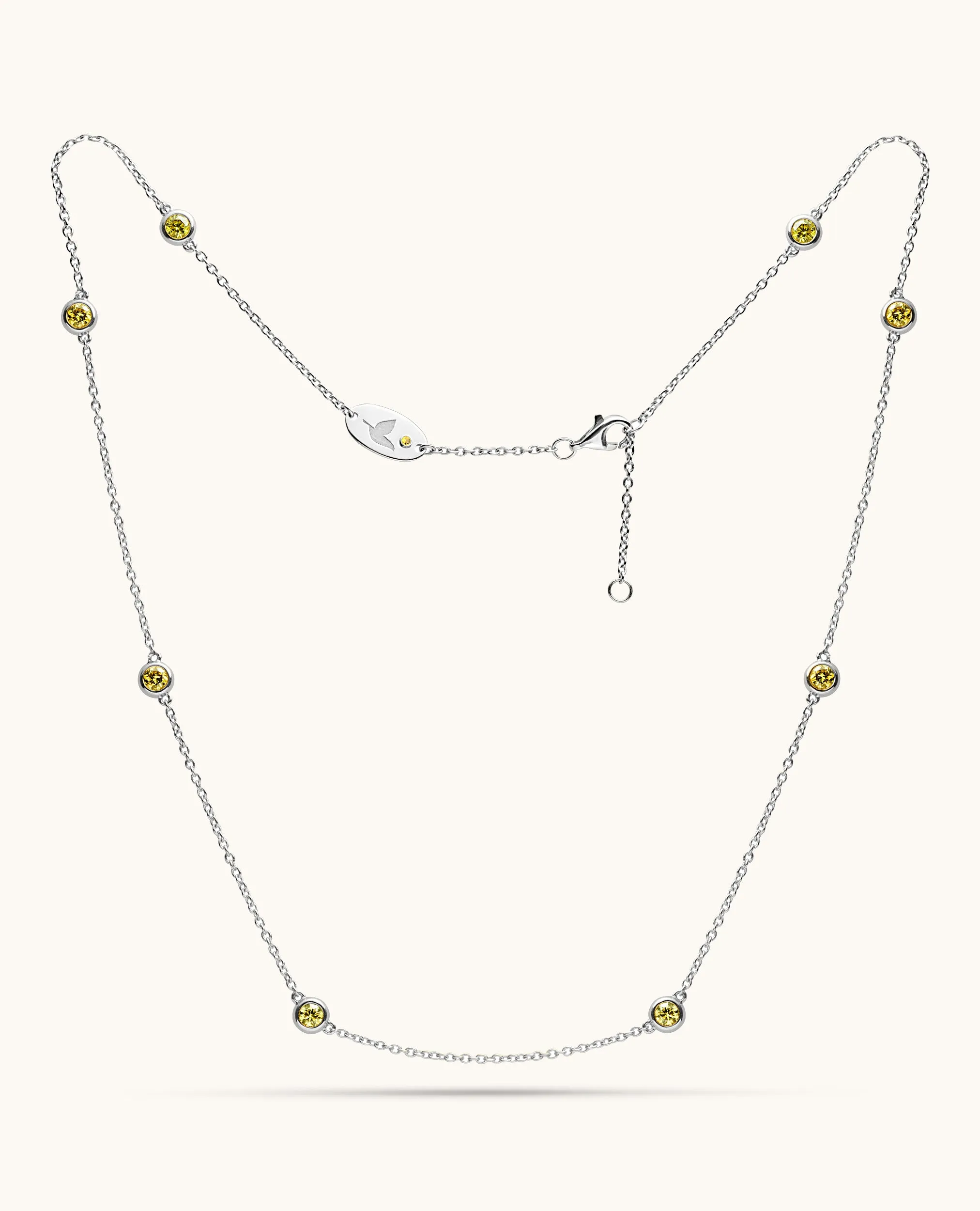 Fancy Color Diamond by the Yard Necklace