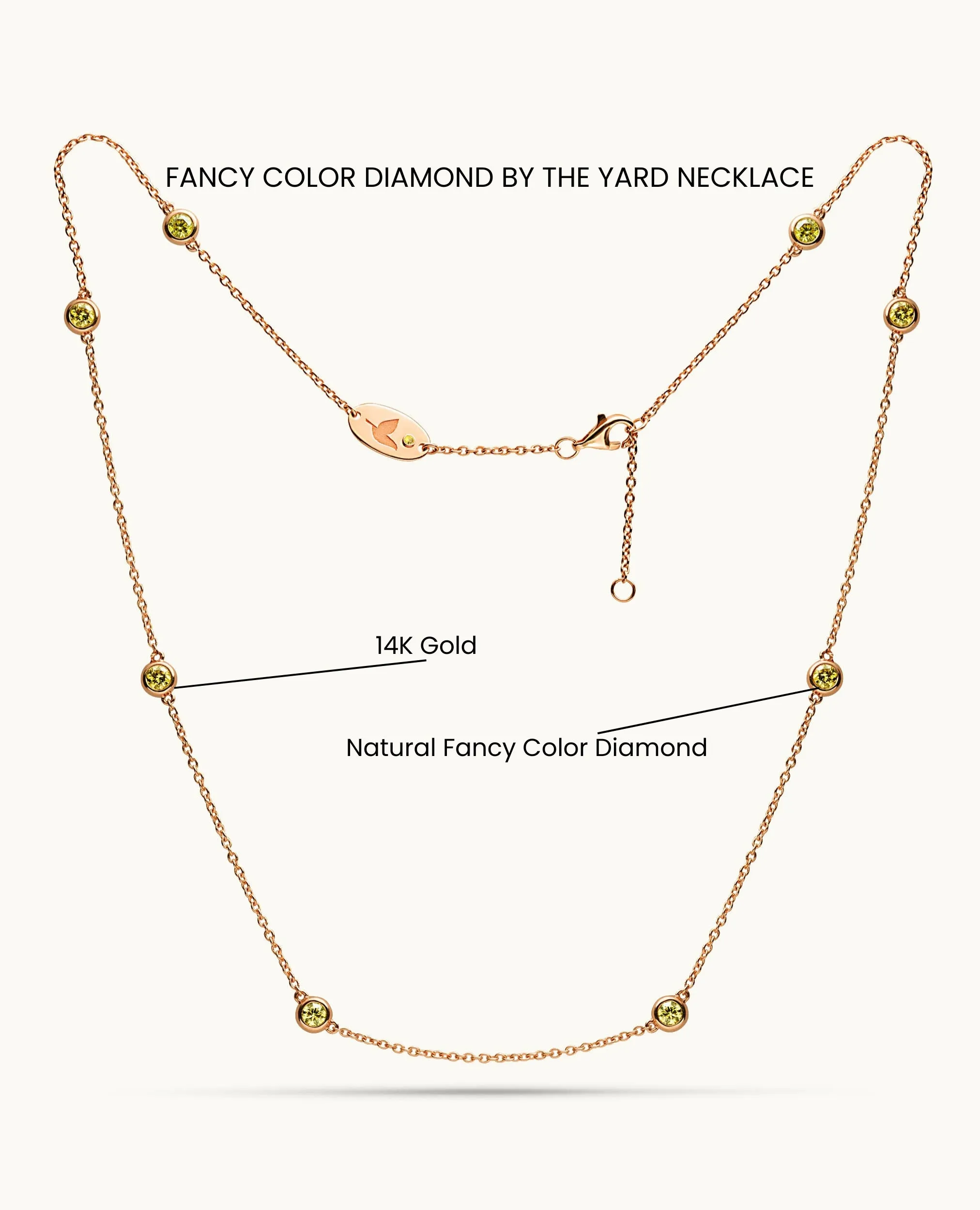 Fancy Color Diamond by the Yard Necklace