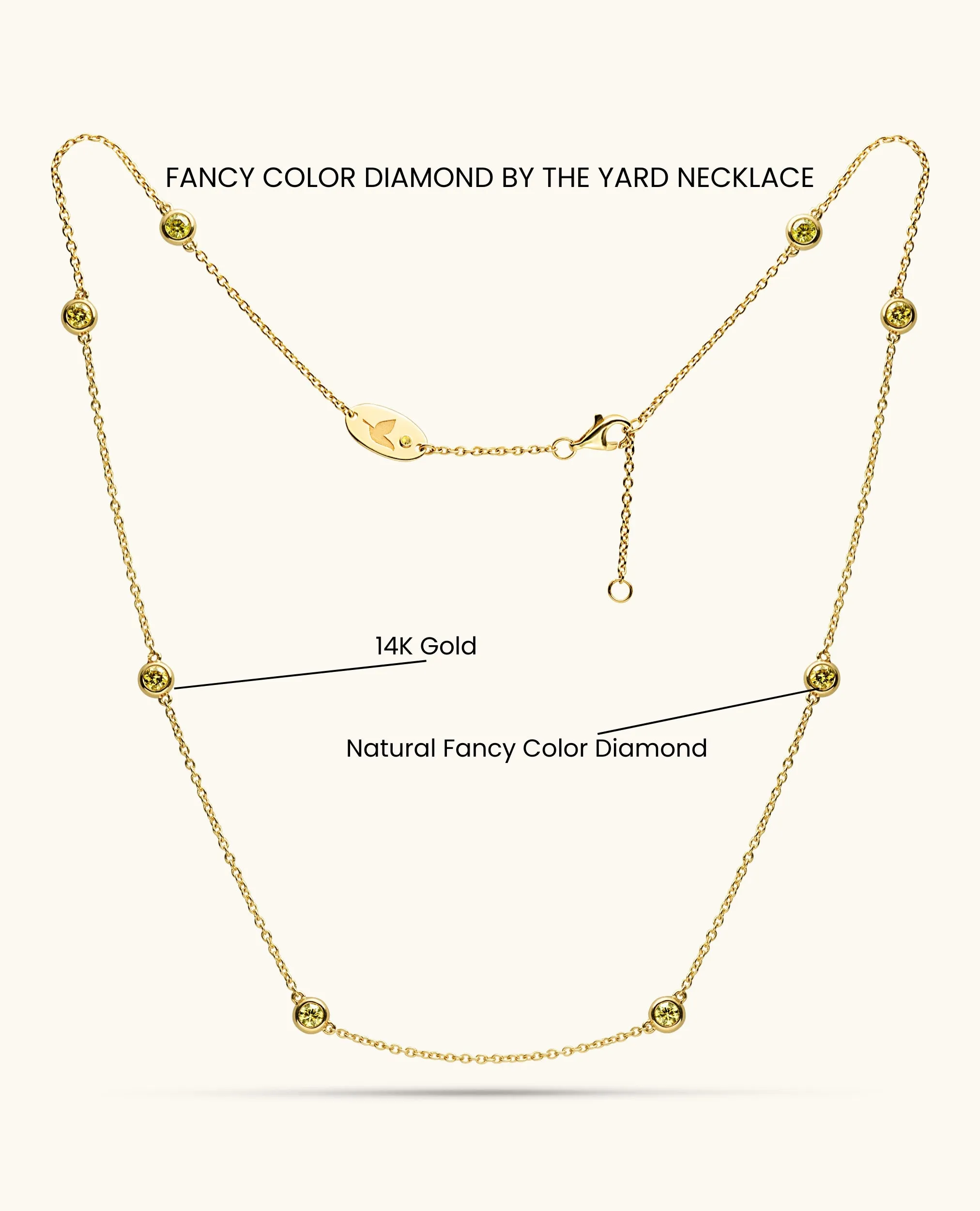 Fancy Color Diamond by the Yard Necklace