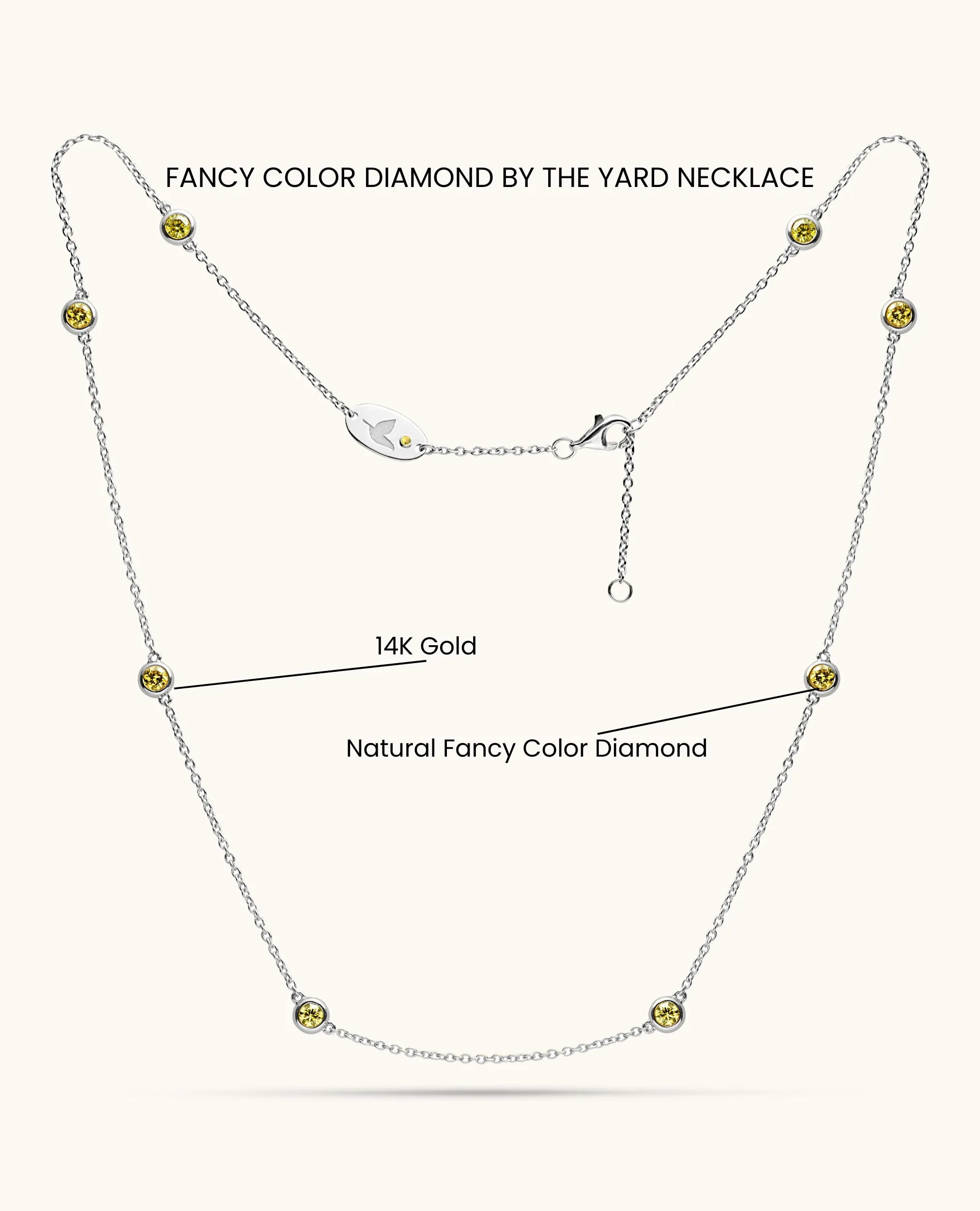 Fancy Color Diamond by the Yard Necklace