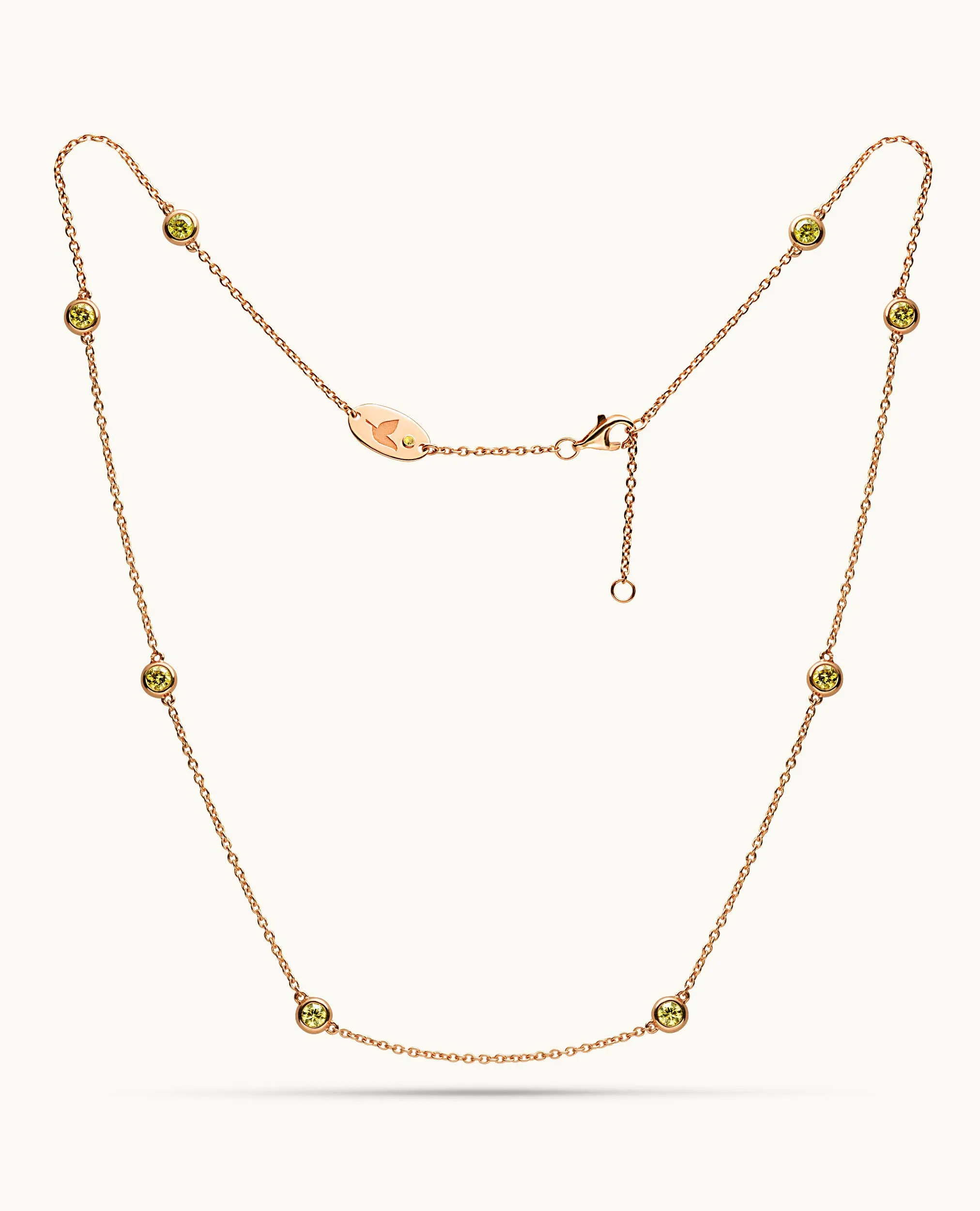 Fancy Color Diamond by the Yard Necklace