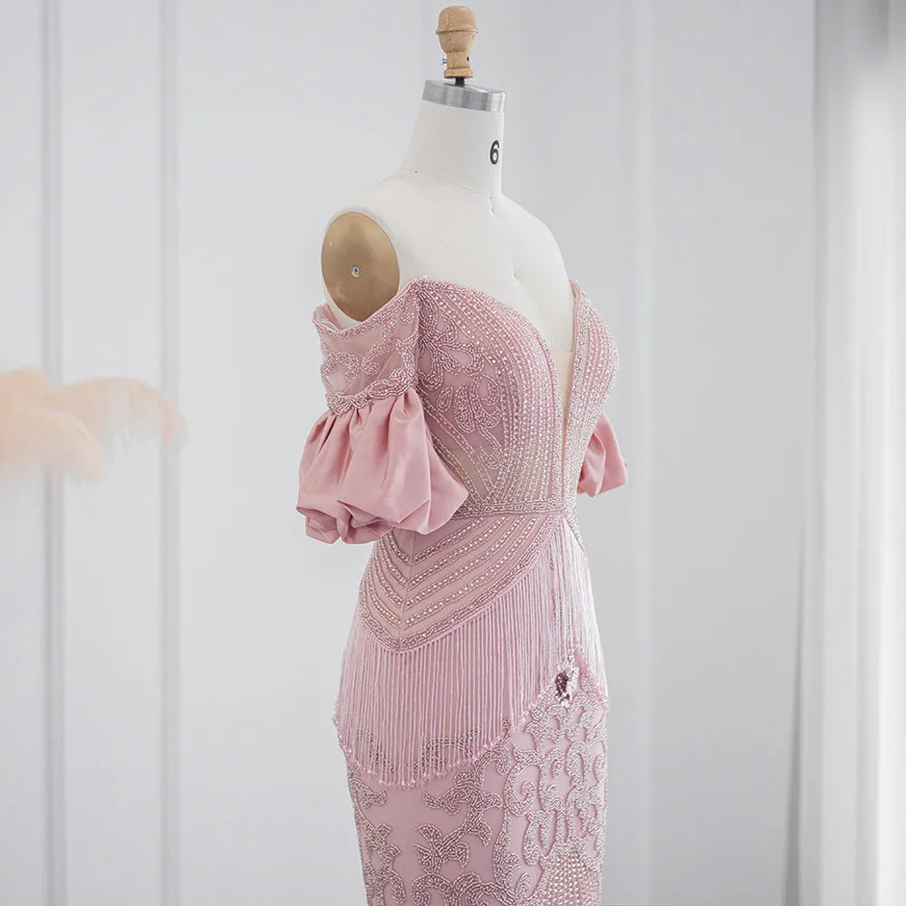 For Sale Black Off Shoulder Mermaid Evening Dress SS313