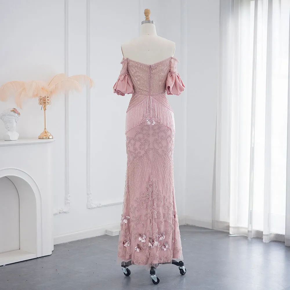 For Sale Black Off Shoulder Mermaid Evening Dress SS313