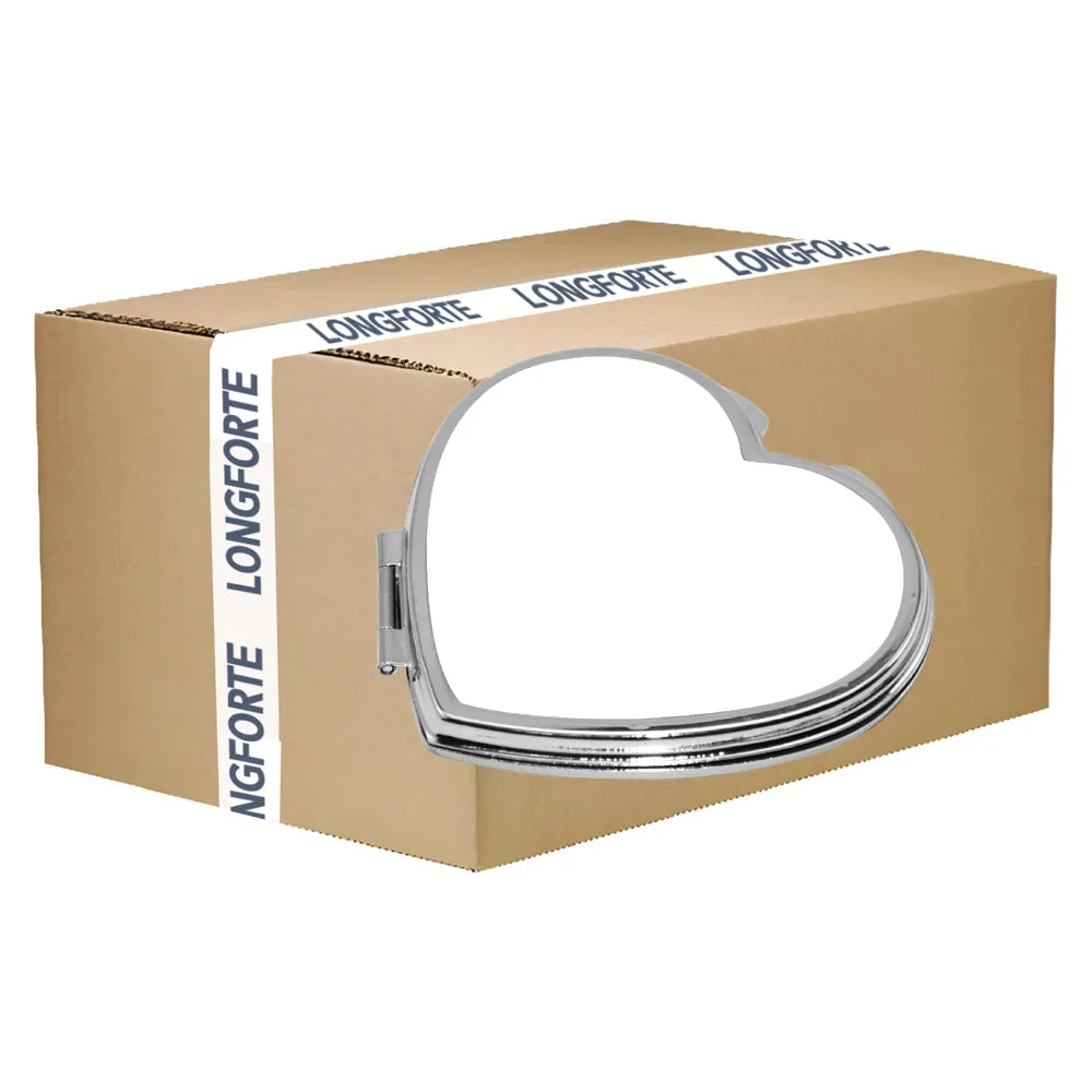 FULL CARTON - 200 x Compact Mirrors - Heart Shaped