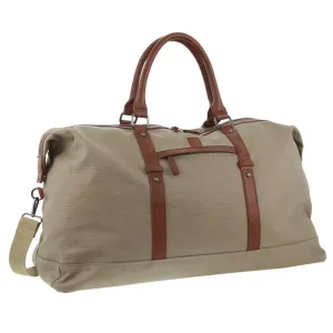 GAP - 24 Canvas PU Trim overnight bag - Khaki GAP - 24 Canvas PU Trim overnight bag - Khaki