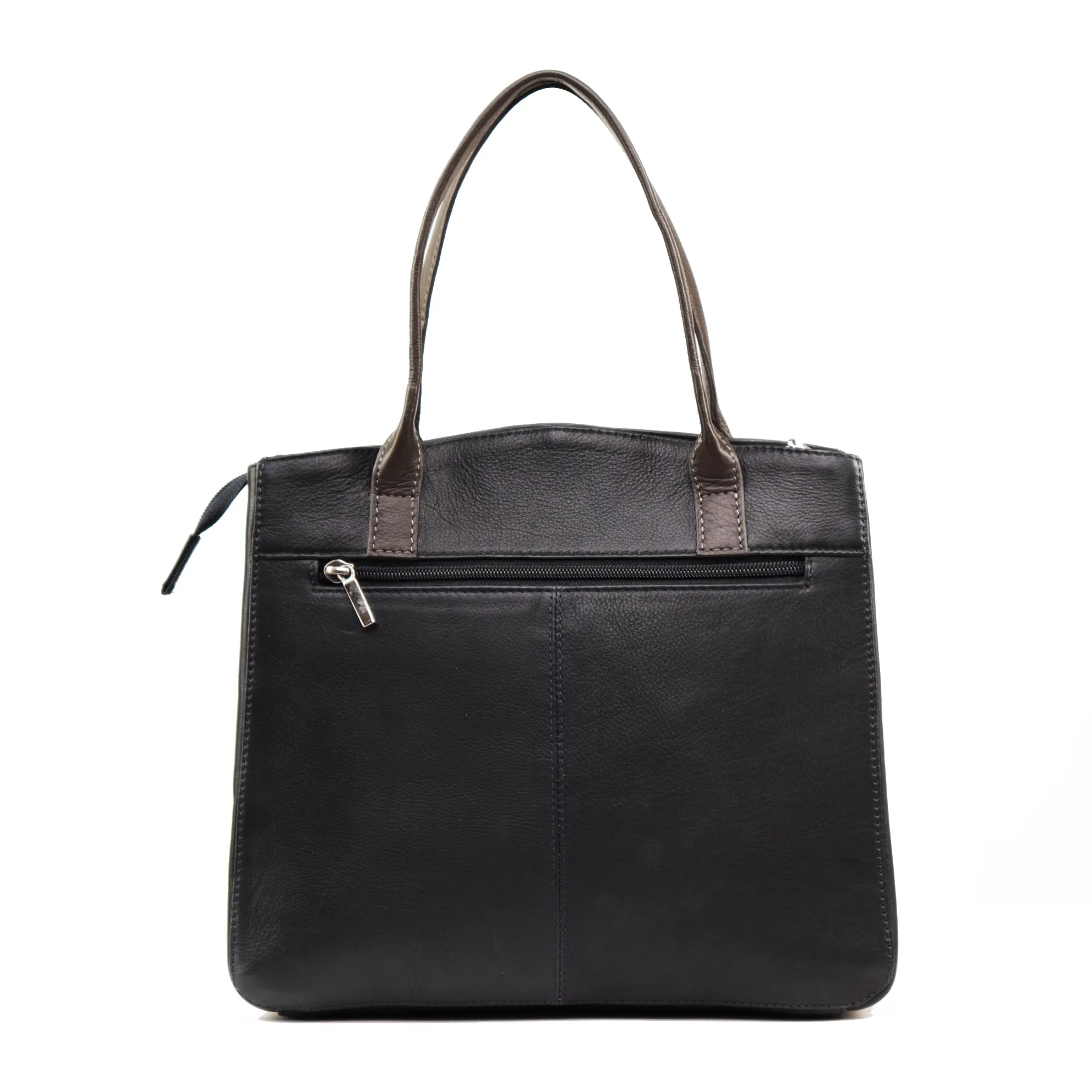 Genuine Leather-Kantha Handcrafted Tote Bag Women (Navy)