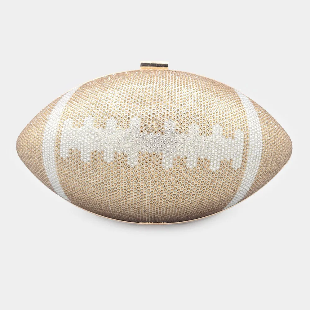 Gold Bling Football Clutch