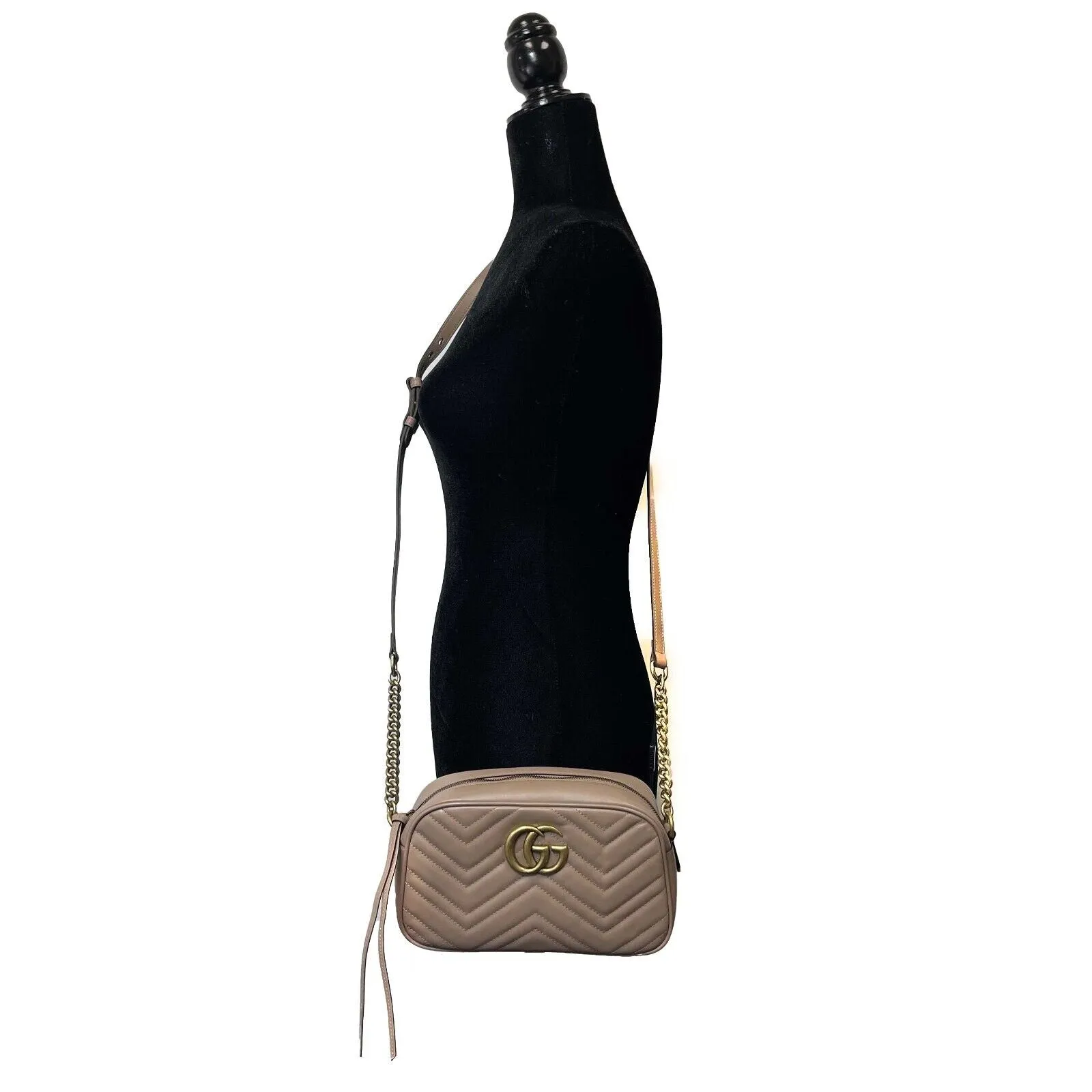 Gucci - NEW - GG Marmont Small Shoulder Bag - Dusty Pink Shoulder Bag