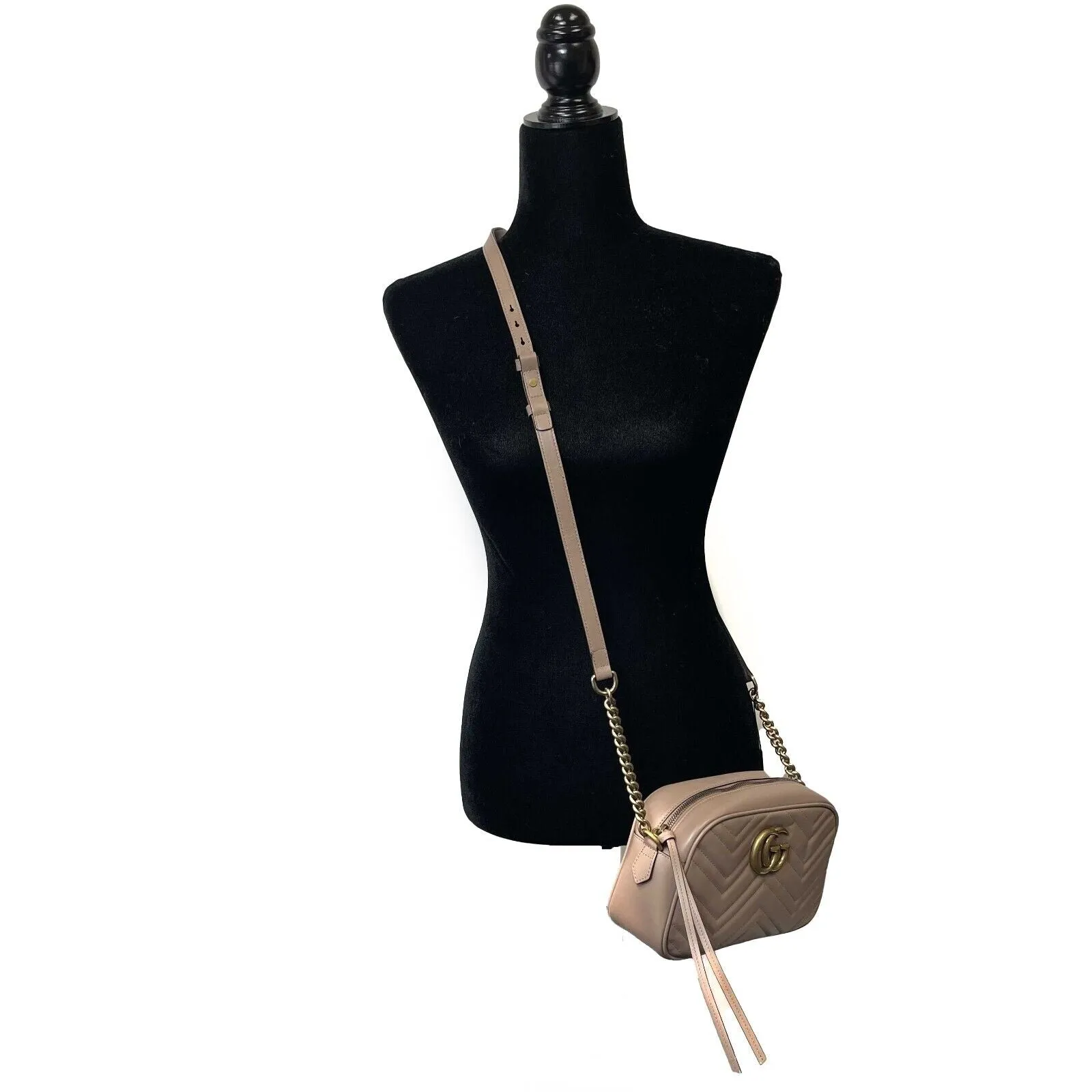 Gucci - NEW - GG Marmont Small Shoulder Bag - Dusty Pink Shoulder Bag