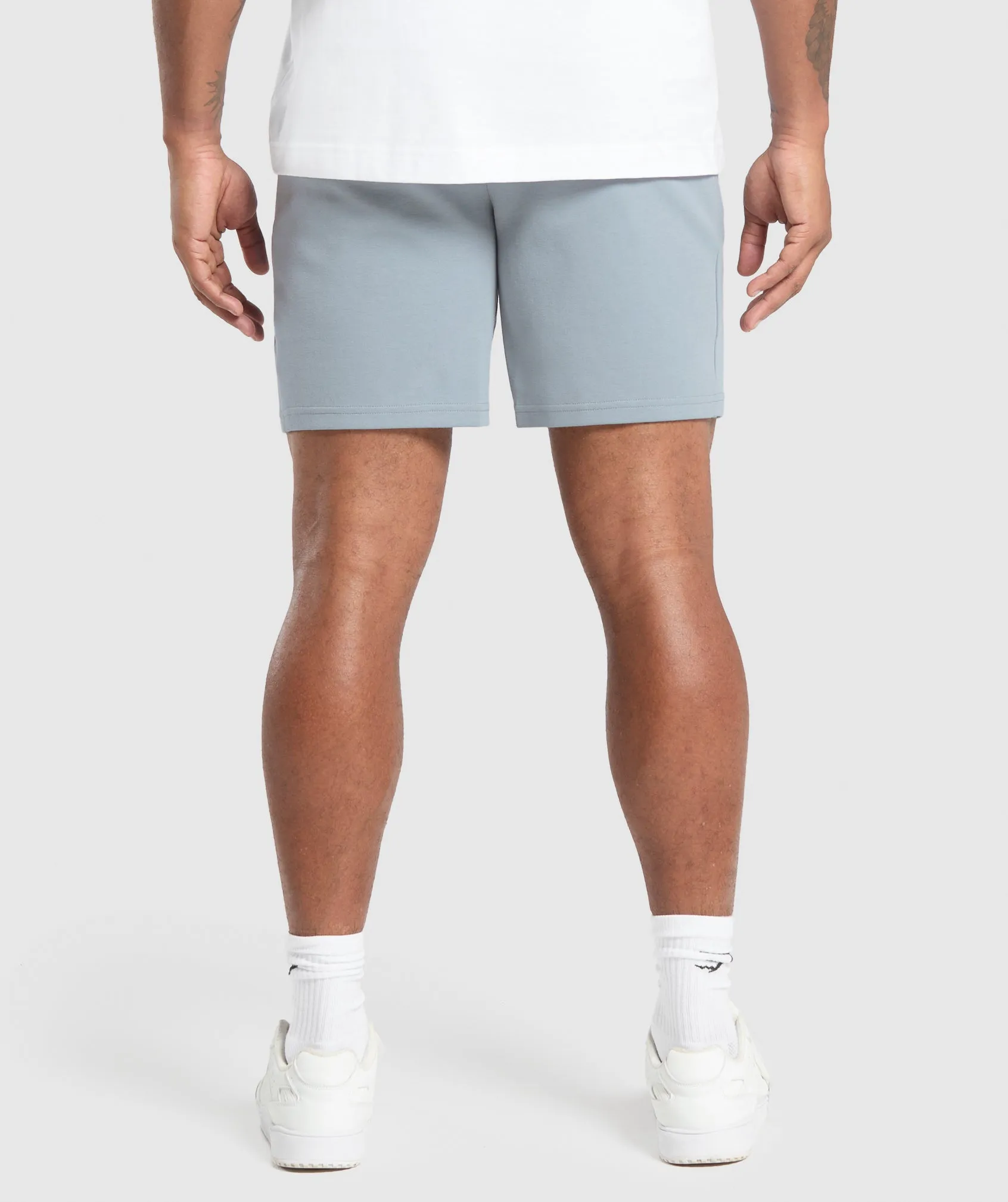 Gymshark Interlock Tech 6" Shorts - Denim Grey