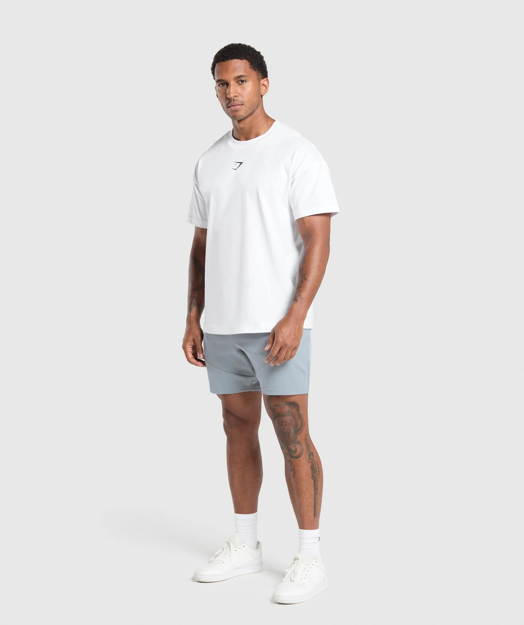 Gymshark Interlock Tech 6" Shorts - Denim Grey